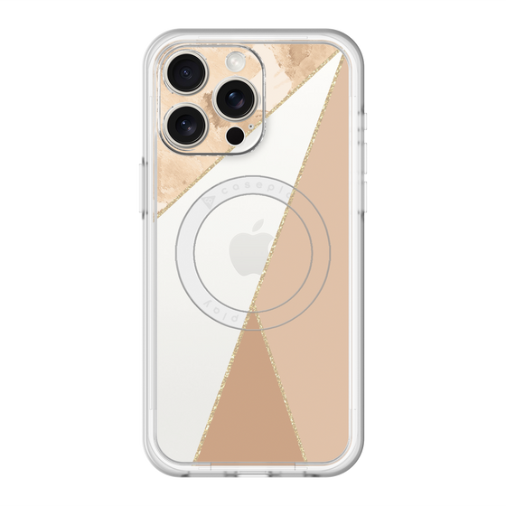スリムプロテクションプレミアムケース with MagSafe［ マーブルトライアングルパレット - Beige ］