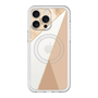 スリムプロテクションプレミアムケース with MagSafe［ マーブルトライアングルパレット - Beige ］