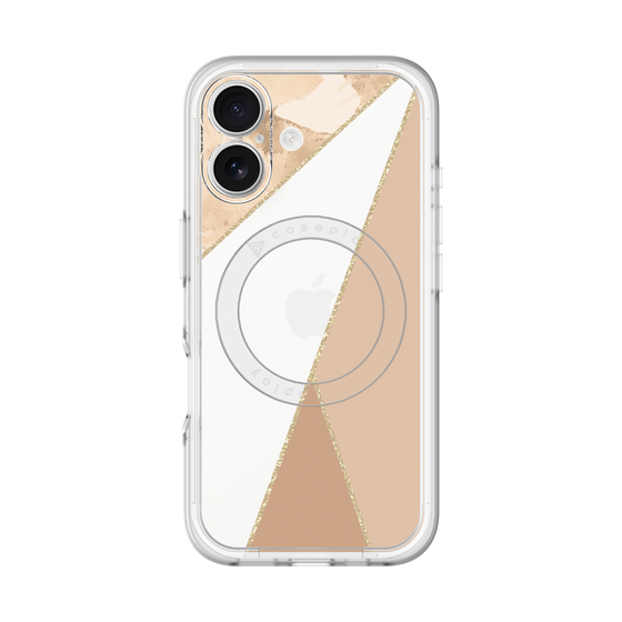 スリムプロテクションプレミアムケース with MagSafe［ マーブルトライアングルパレット - Beige ］