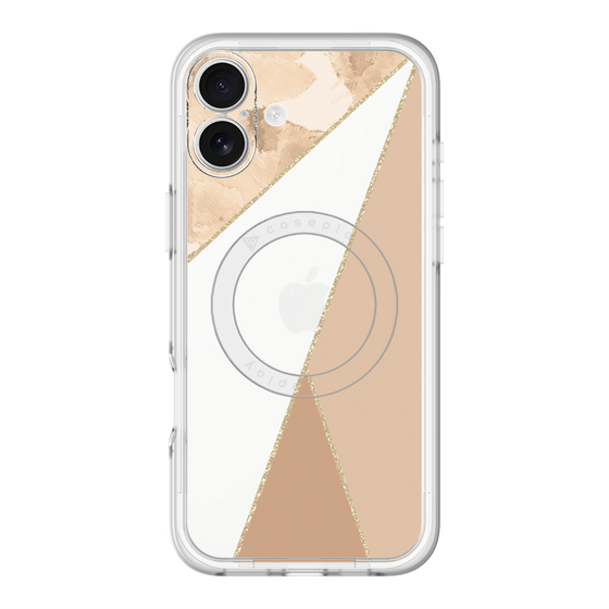 スリムプロテクションプレミアムケース with MagSafe［ マーブルトライアングルパレット - Beige ］