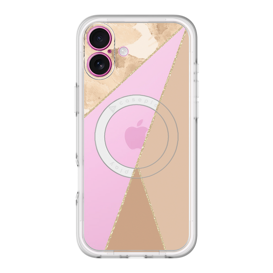 スリムプロテクションプレミアムケース with MagSafe［ マーブルトライアングルパレット - Beige ］