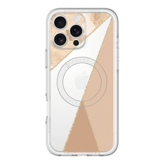 スリムプロテクションプレミアムケース with MagSafe［ マーブルトライアングルパレット - Beige ］