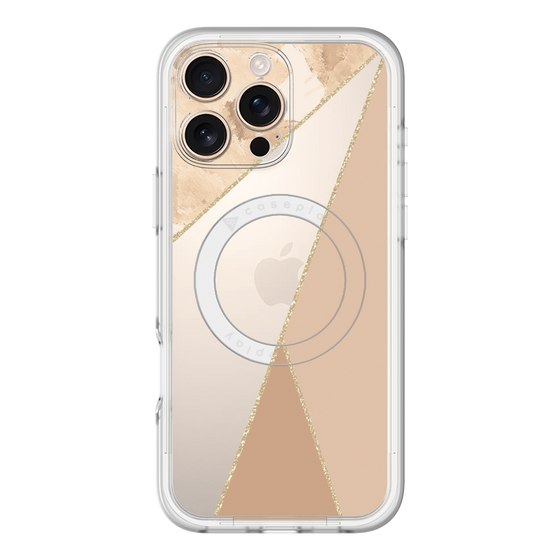スリムプロテクションプレミアムケース with MagSafe［ マーブルトライアングルパレット - Beige ］