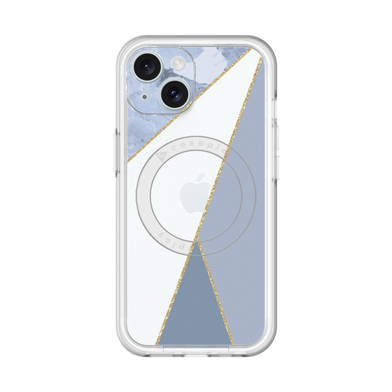 スリムプロテクションプレミアムケース with MagSafe［ マーブルトライアングルパレット - Blue ］