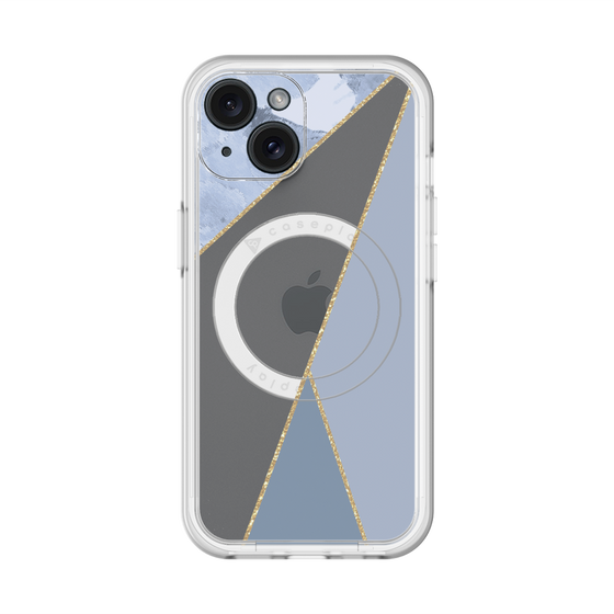 スリムプロテクションプレミアムケース with MagSafe［ マーブルトライアングルパレット - Blue ］