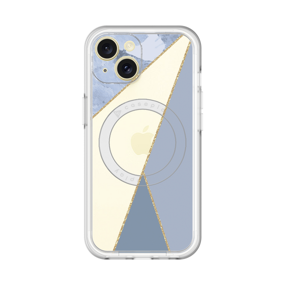 スリムプロテクションプレミアムケース with MagSafe［ マーブルトライアングルパレット - Blue ］