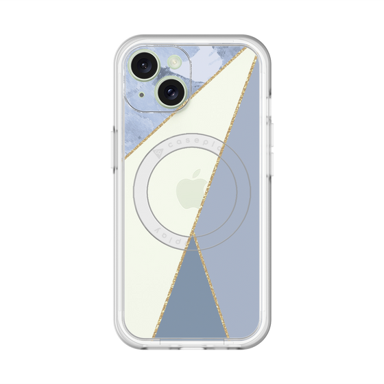 スリムプロテクションプレミアムケース with MagSafe［ マーブルトライアングルパレット - Blue ］