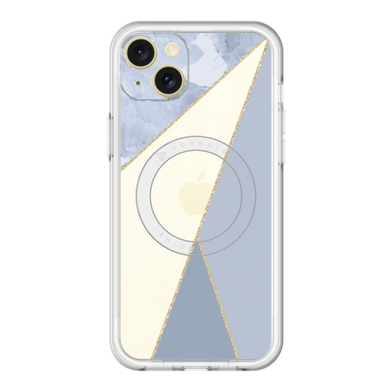 スリムプロテクションプレミアムケース with MagSafe［ マーブルトライアングルパレット - Blue ］