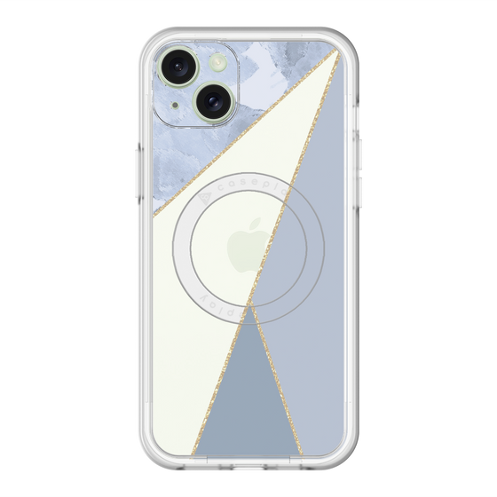 スリムプロテクションプレミアムケース with MagSafe［ マーブルトライアングルパレット - Blue ］