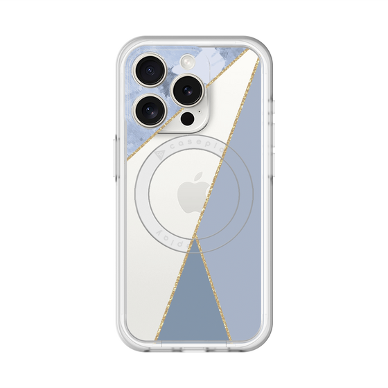 スリムプロテクションプレミアムケース with MagSafe［ マーブルトライアングルパレット - Blue ］