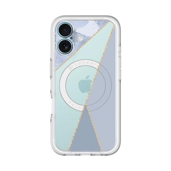 スリムプロテクションプレミアムケース with MagSafe［ マーブルトライアングルパレット - Blue ］