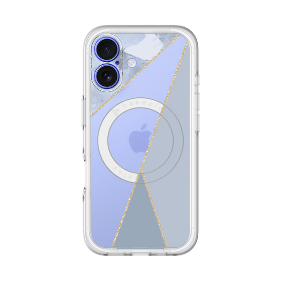 スリムプロテクションプレミアムケース with MagSafe［ マーブルトライアングルパレット - Blue ］