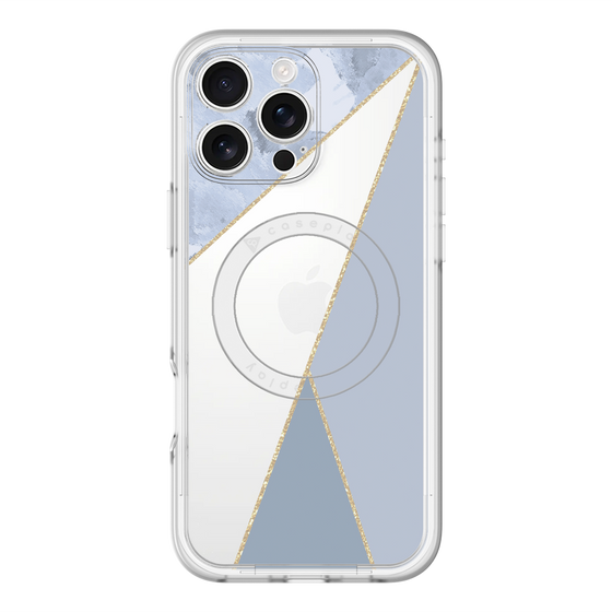 スリムプロテクションプレミアムケース with MagSafe［ マーブルトライアングルパレット - Blue ］