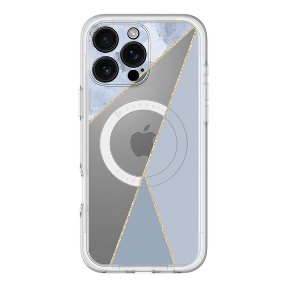 スリムプロテクションプレミアムケース with MagSafe［ マーブルトライアングルパレット - Blue ］