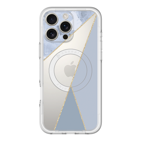 スリムプロテクションプレミアムケース with MagSafe［ マーブルトライアングルパレット - Blue ］