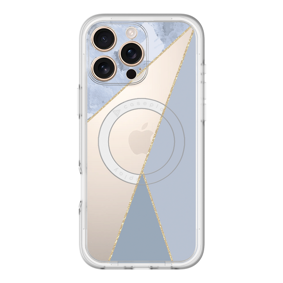 スリムプロテクションプレミアムケース with MagSafe［ マーブルトライアングルパレット - Blue ］