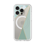 スリムプロテクションプレミアムケース with MagSafe［ マーブルトライアングルパレット - Green ］