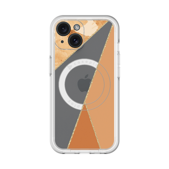 スリムプロテクションプレミアムケース with MagSafe［ マーブルトライアングルパレット - Orange ］