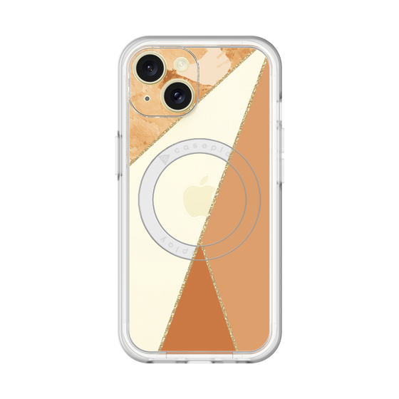 スリムプロテクションプレミアムケース with MagSafe［ マーブルトライアングルパレット - Orange ］
