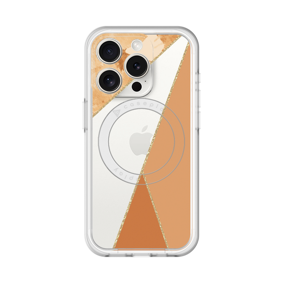 スリムプロテクションプレミアムケース with MagSafe［ マーブルトライアングルパレット - Orange ］