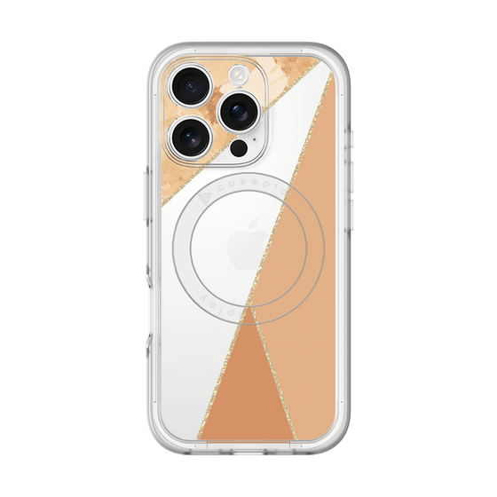 スリムプロテクションプレミアムケース with MagSafe［ マーブルトライアングルパレット - Orange ］