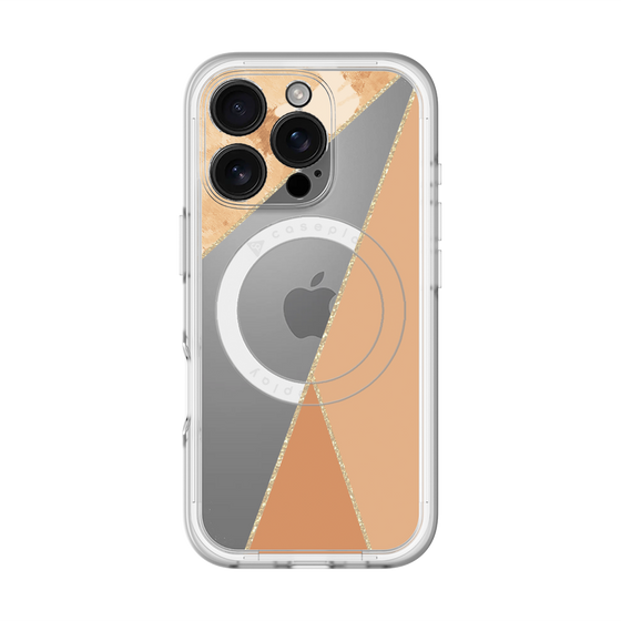 スリムプロテクションプレミアムケース with MagSafe［ マーブルトライアングルパレット - Orange ］