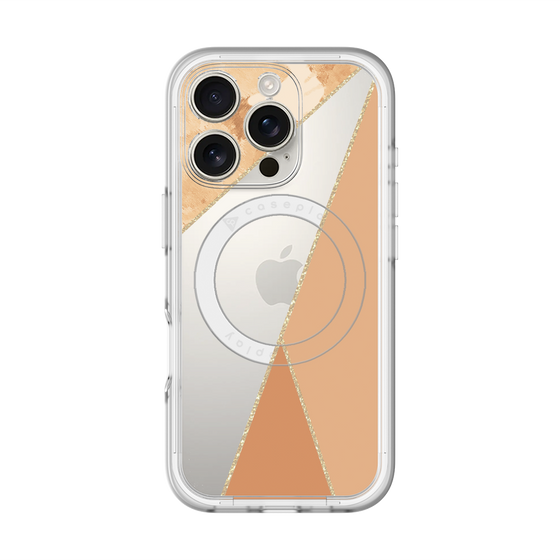 スリムプロテクションプレミアムケース with MagSafe［ マーブルトライアングルパレット - Orange ］