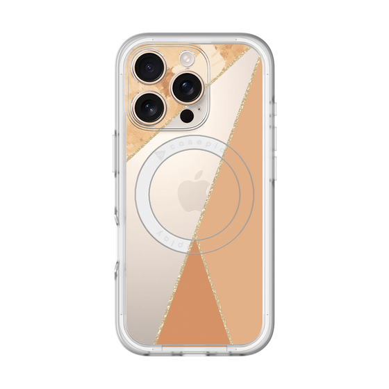スリムプロテクションプレミアムケース with MagSafe［ マーブルトライアングルパレット - Orange ］