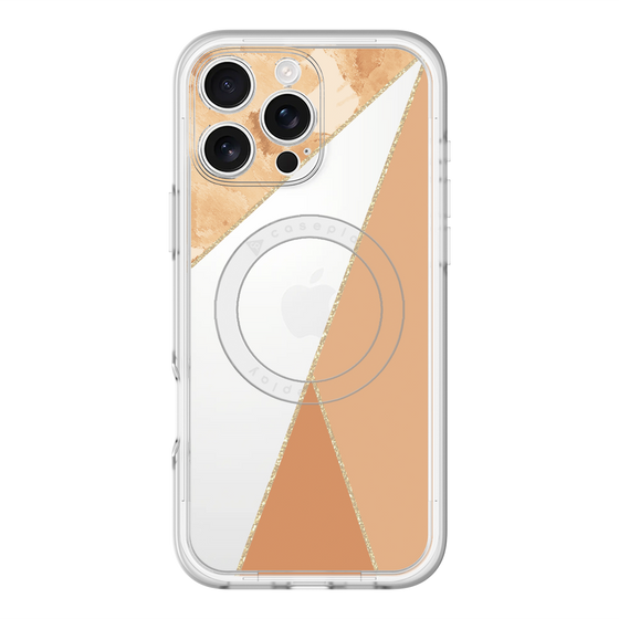 スリムプロテクションプレミアムケース with MagSafe［ マーブルトライアングルパレット - Orange ］