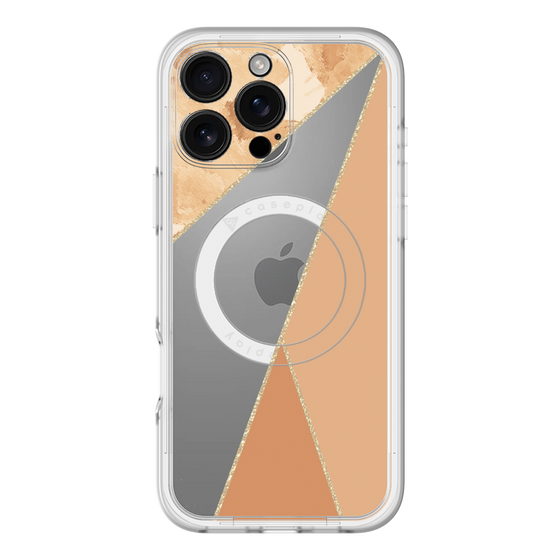 スリムプロテクションプレミアムケース with MagSafe［ マーブルトライアングルパレット - Orange ］