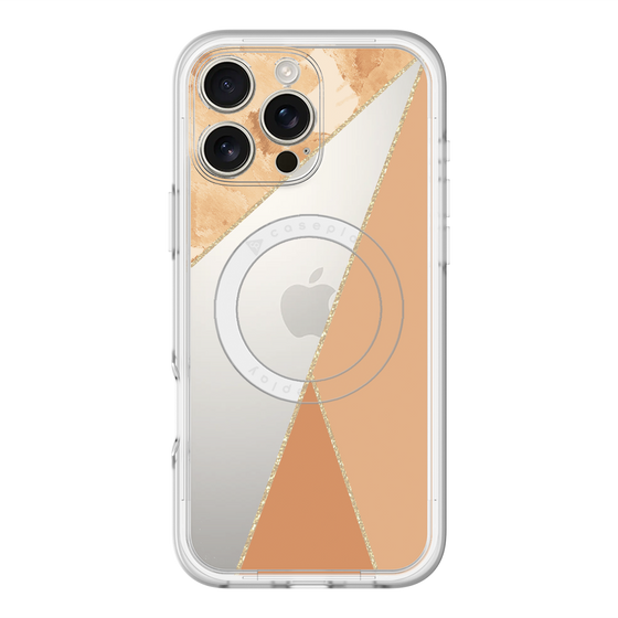 スリムプロテクションプレミアムケース with MagSafe［ マーブルトライアングルパレット - Orange ］
