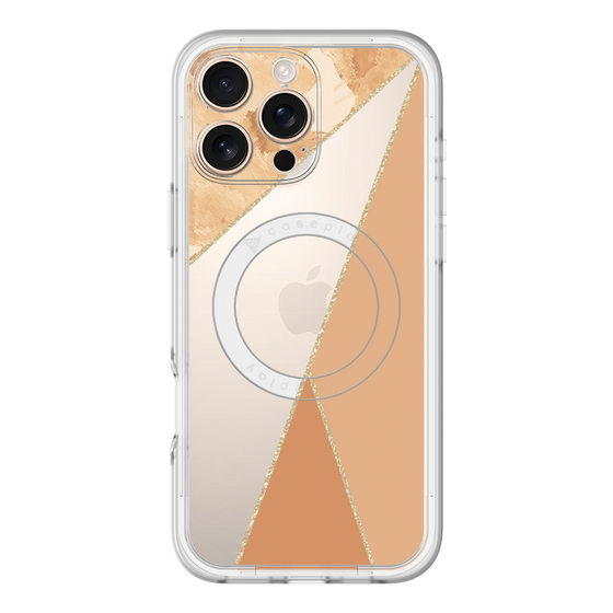 スリムプロテクションプレミアムケース with MagSafe［ マーブルトライアングルパレット - Orange ］