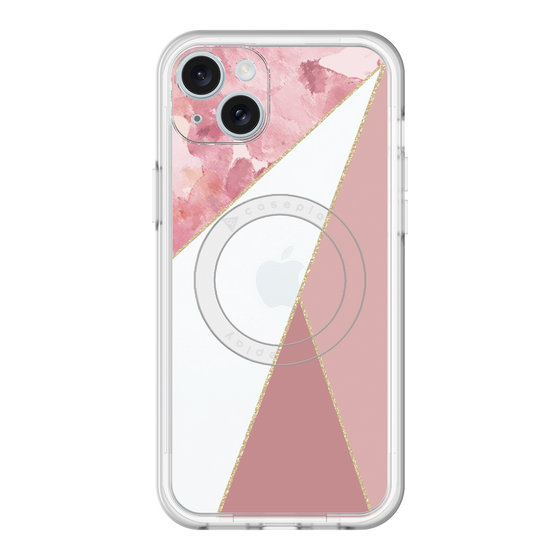 スリムプロテクションプレミアムケース with MagSafe［ マーブルトライアングルパレット - Pink ］