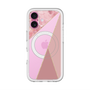 スリムプロテクションプレミアムケース with MagSafe［ マーブルトライアングルパレット - Pink ］