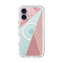 スリムプロテクションプレミアムケース with MagSafe［ マーブルトライアングルパレット - Pink ］