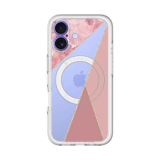 スリムプロテクションプレミアムケース with MagSafe［ マーブルトライアングルパレット - Pink ］