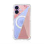 スリムプロテクションプレミアムケース with MagSafe［ マーブルトライアングルパレット - Pink ］