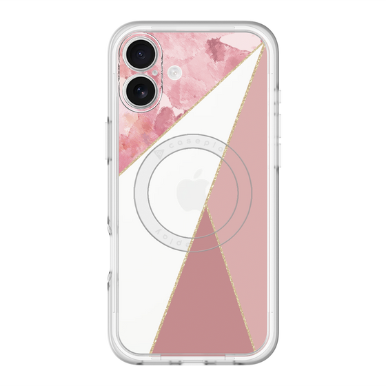 スリムプロテクションプレミアムケース with MagSafe［ マーブルトライアングルパレット - Pink ］