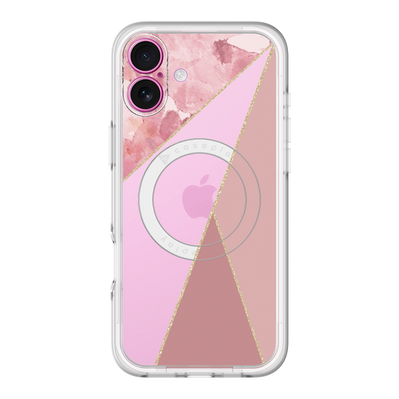 スリムプロテクションプレミアムケース with MagSafe［ マーブルトライアングルパレット - Pink ］