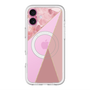スリムプロテクションプレミアムケース with MagSafe［ マーブルトライアングルパレット - Pink ］