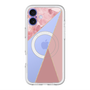 スリムプロテクションプレミアムケース with MagSafe［ マーブルトライアングルパレット - Pink ］