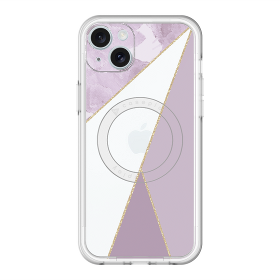 スリムプロテクションプレミアムケース with MagSafe［ マーブルトライアングルパレット - Purple ］