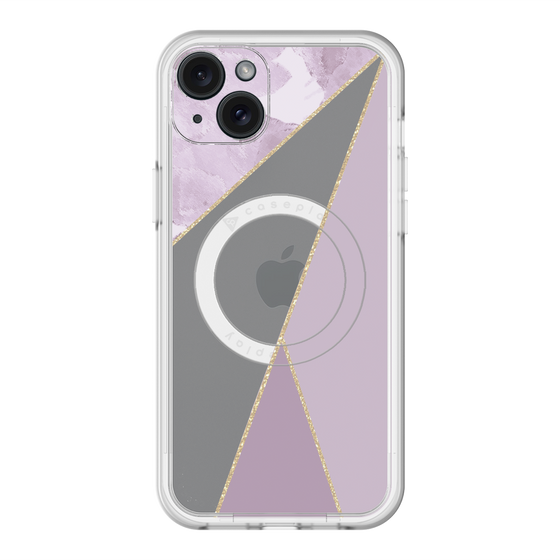 スリムプロテクションプレミアムケース with MagSafe［ マーブルトライアングルパレット - Purple ］