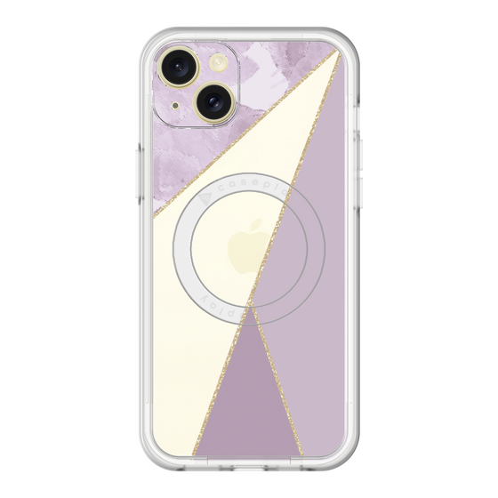 スリムプロテクションプレミアムケース with MagSafe［ マーブルトライアングルパレット - Purple ］