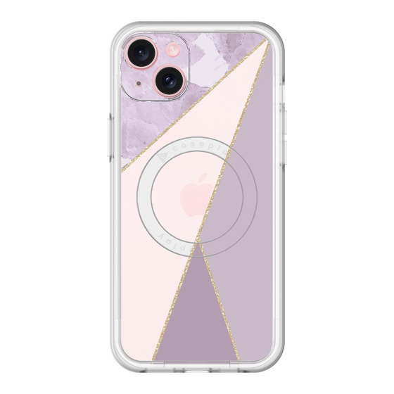 スリムプロテクションプレミアムケース with MagSafe［ マーブルトライアングルパレット - Purple ］