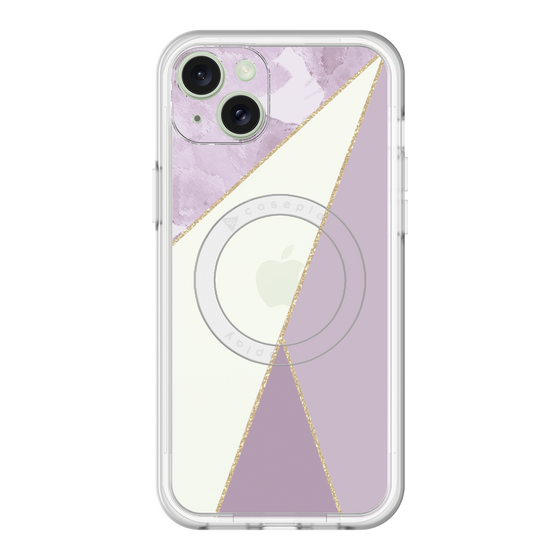 スリムプロテクションプレミアムケース with MagSafe［ マーブルトライアングルパレット - Purple ］