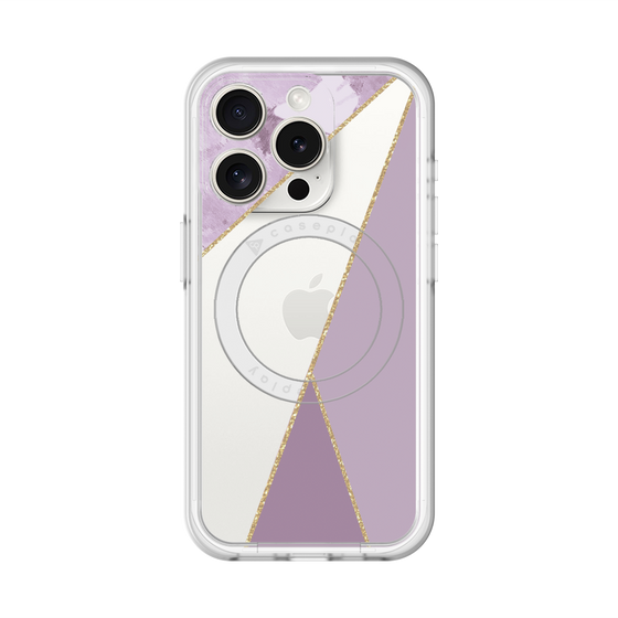スリムプロテクションプレミアムケース with MagSafe［ マーブルトライアングルパレット - Purple ］