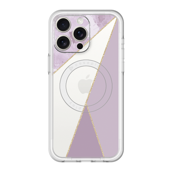 スリムプロテクションプレミアムケース with MagSafe［ マーブルトライアングルパレット - Purple ］