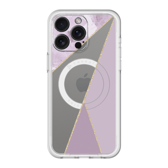 スリムプロテクションプレミアムケース with MagSafe［ マーブルトライアングルパレット - Purple ］