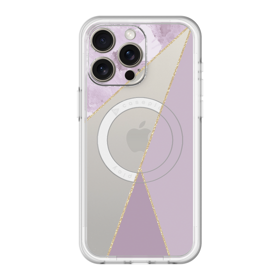 スリムプロテクションプレミアムケース with MagSafe［ マーブルトライアングルパレット - Purple ］